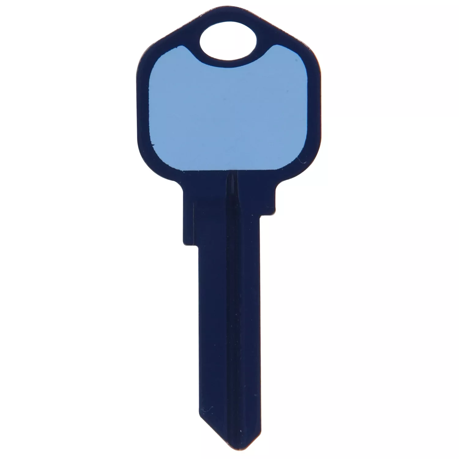 Write-on-it Universal Key Blank For House/padlock - Single Sided, Brass, Blue