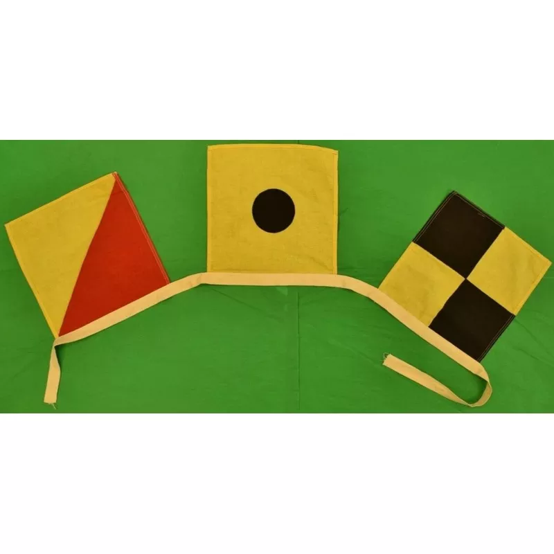 Yellow, Black & Red Signal Flags