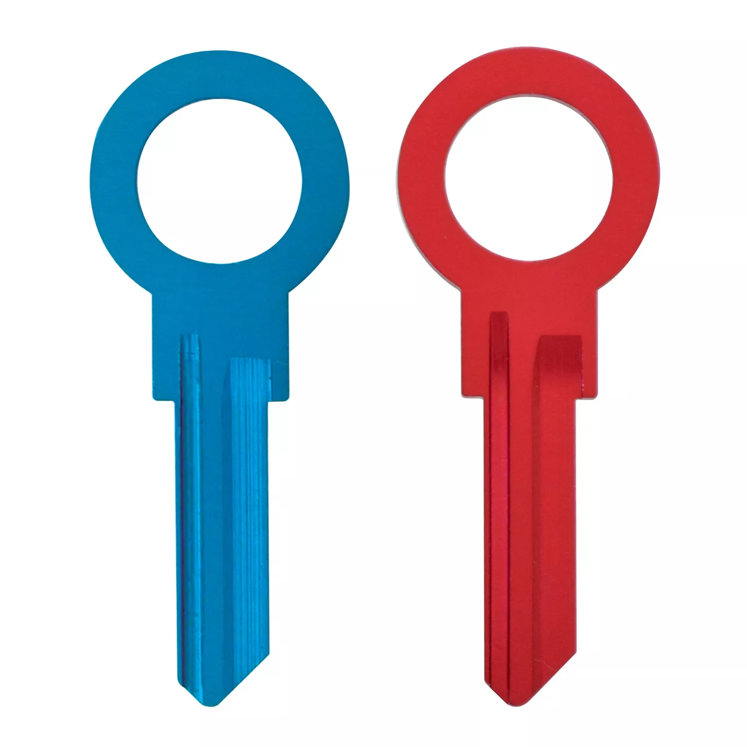 Zero Gravity House/padlock Universal Key Blank Double Blue/red
