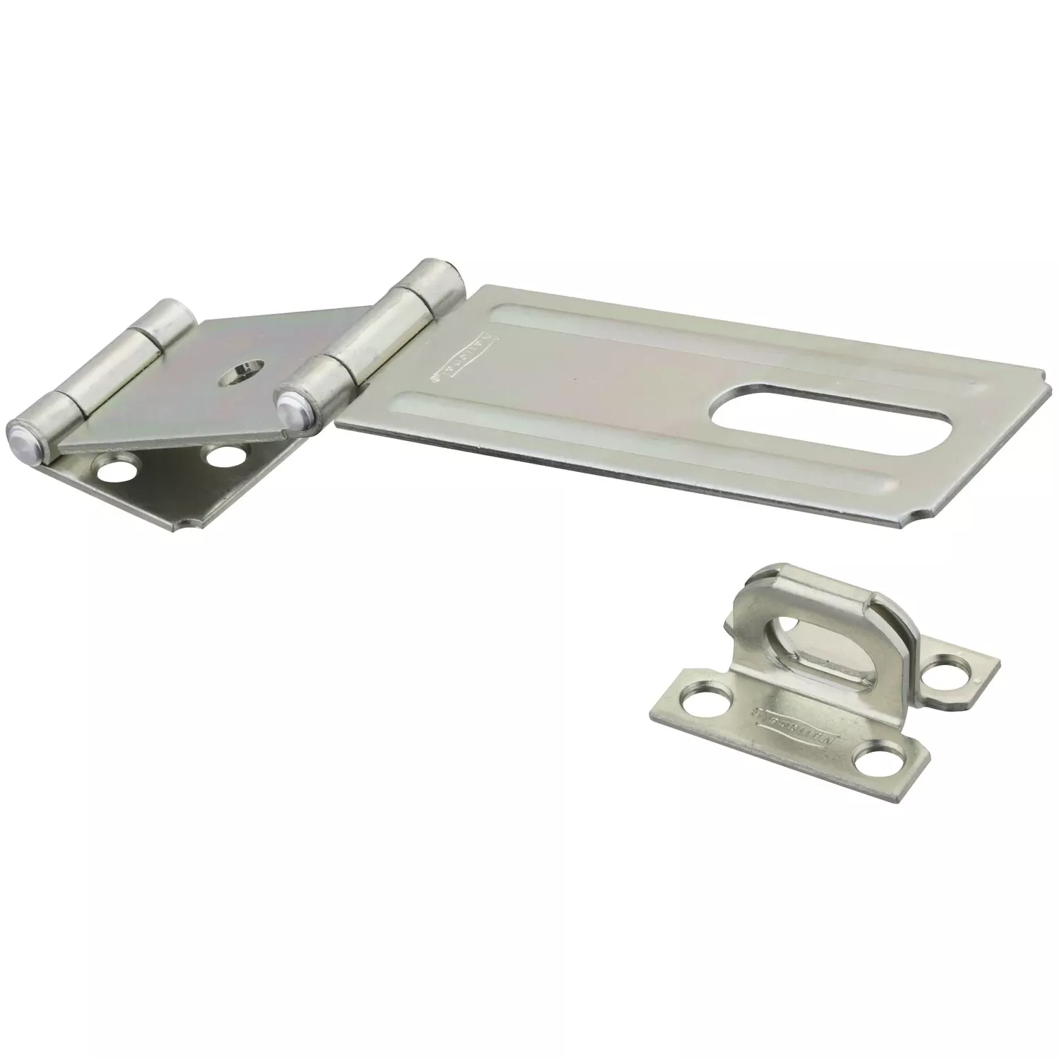 Zinc-plated Aluminum/steel 4-1/2 In. L Double Hinge Safety Hasp 1 Pk