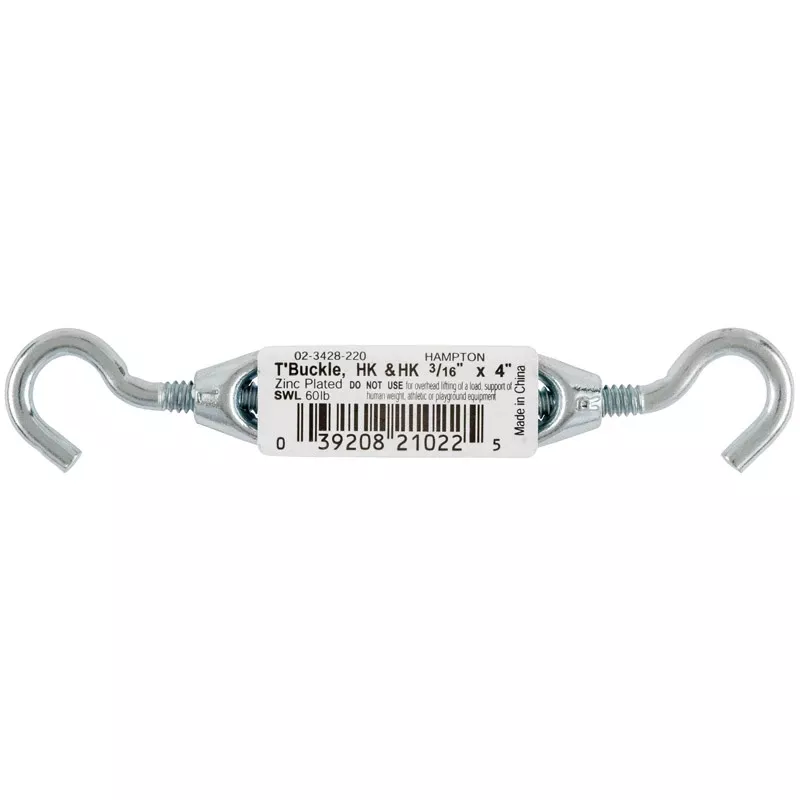 Zinc-plated Aluminum/steel Turnbuckle 60 Lb 4.0 In. L