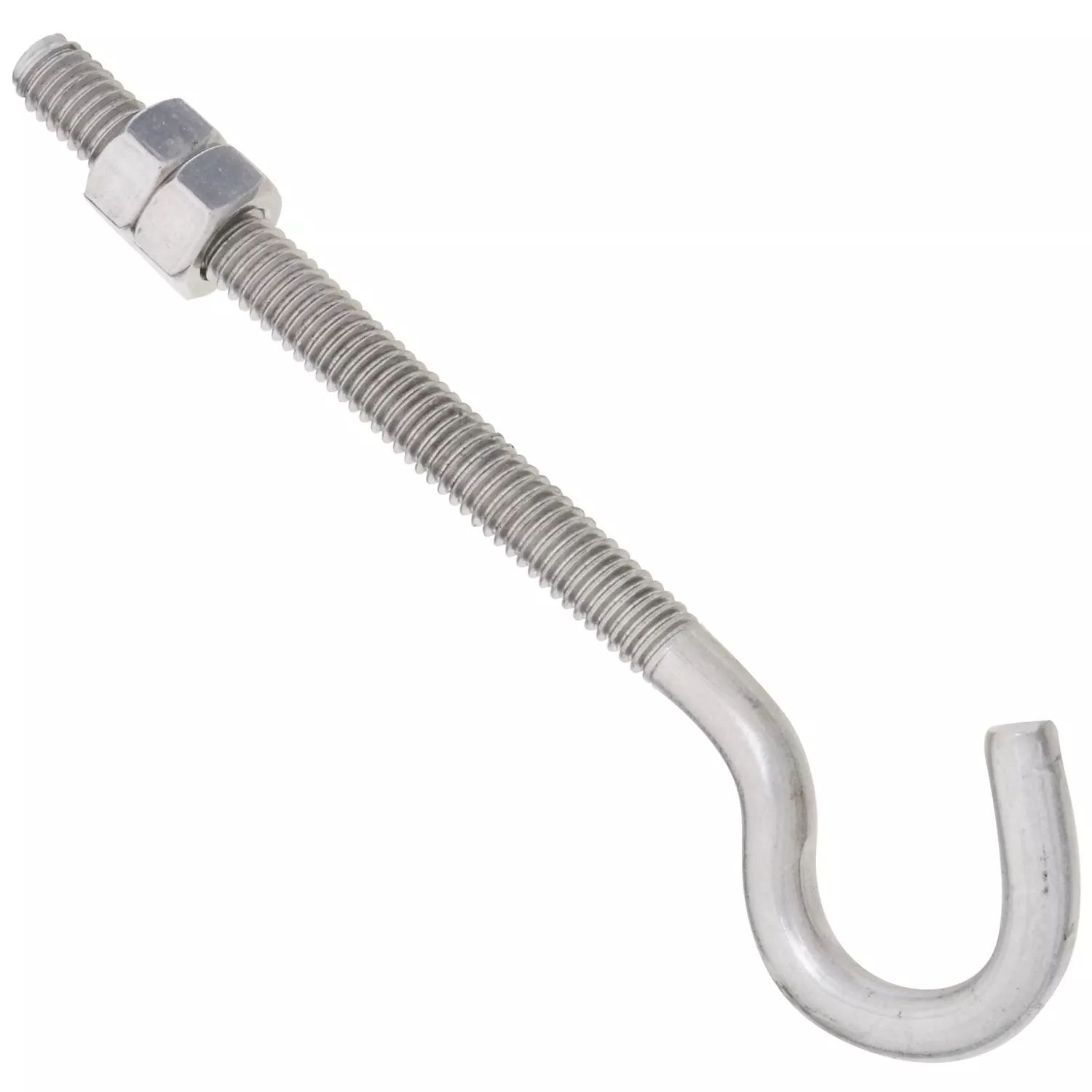 Zinc-plated Silver Stainless Steel 5 In. L Hook Bolt 115 Lb 1 Pk