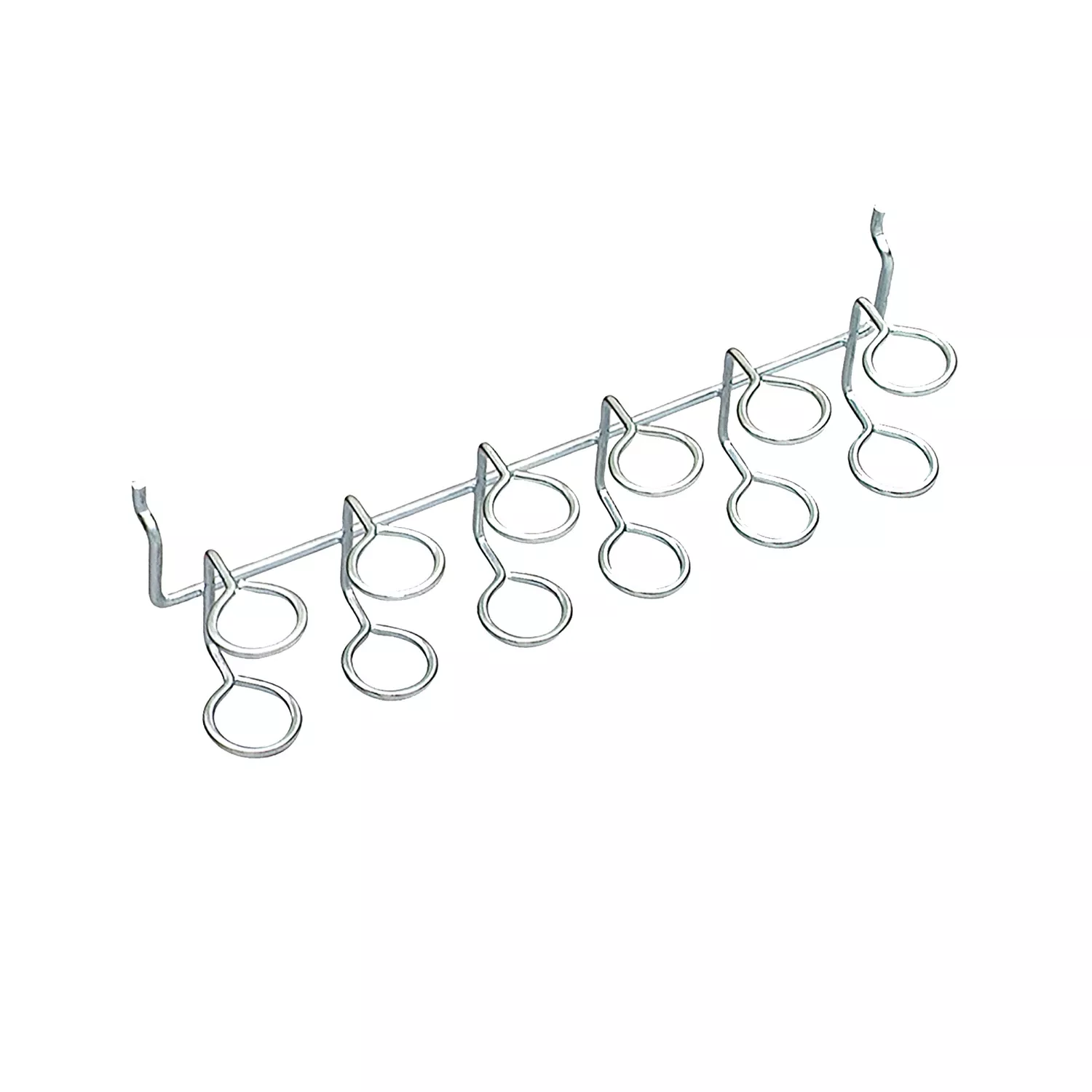 Zinc Plated Silver Steel 11.8 In. Multi-tool Peg Hook Rack 1 Pk