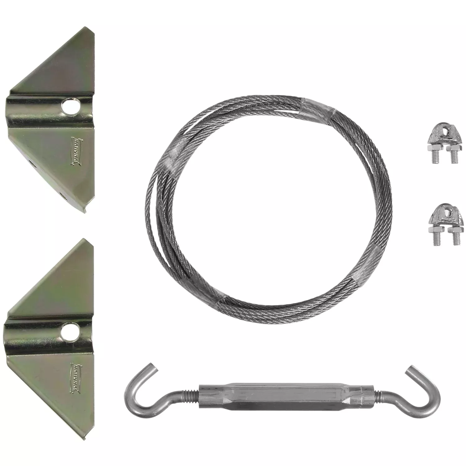 Zinc-plated Silver Steel Anti-sag Gate Kit 1 Pk