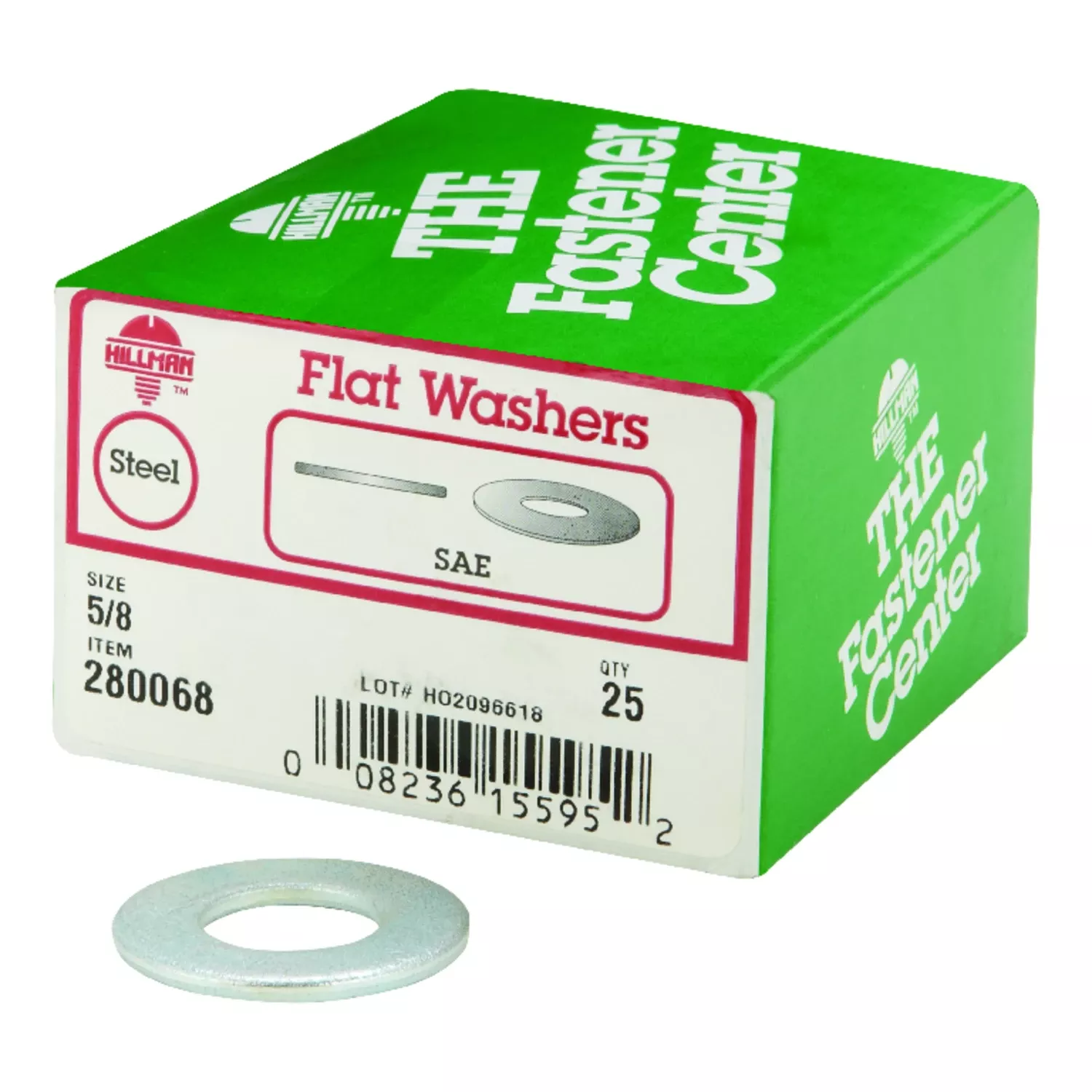 Zinc-plated Steel 5/8 In. Sae Flat Washer 25 Pk